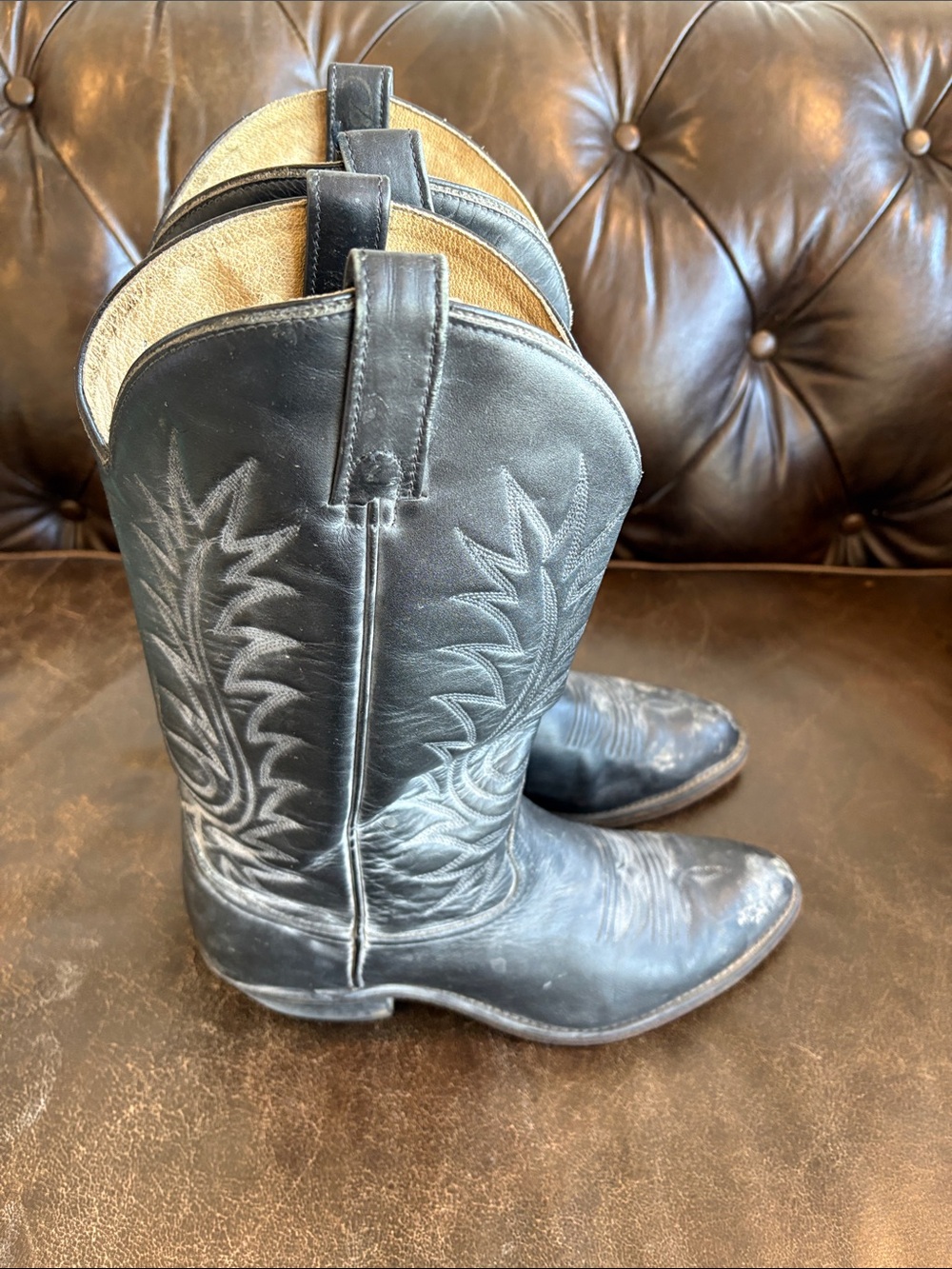 Bullrider Men's Black Western Cowboy Boots Size 9